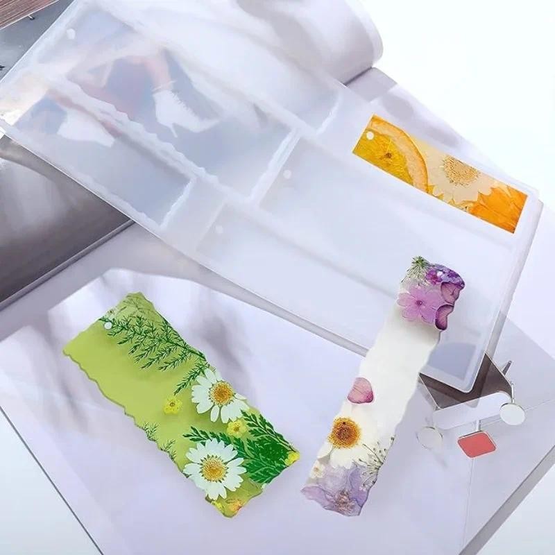 

Bookmark Resin Mold Kit，Resin Bookmark Mold,Rectangle 6 Cavity Silicone Bookmark Molds for Epoxy Resin,Bookmark Moulds for Resin