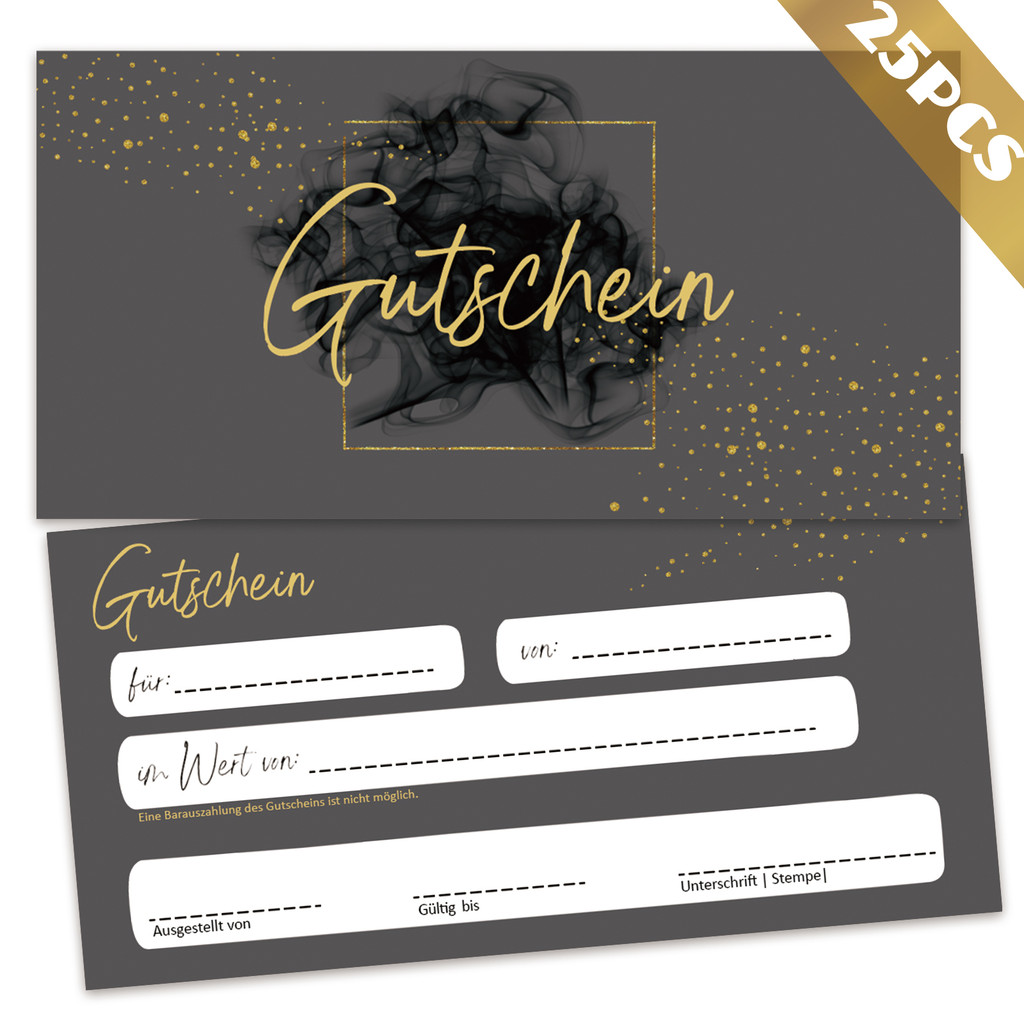 

25pcs blank vouchers for you to fill out - high-quality voucher cards suitable for companies, enterprises, and catering. Exquisi