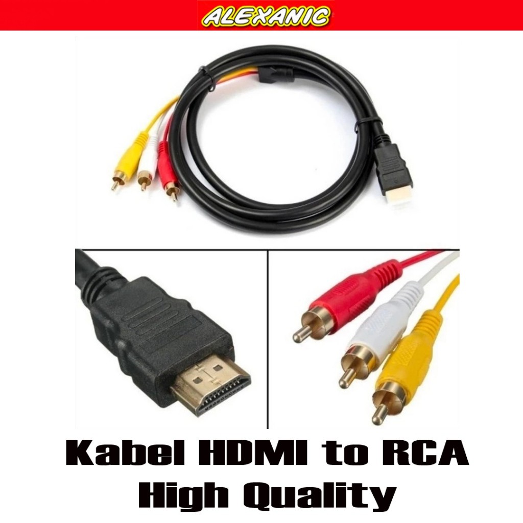 New Kabel HDMI ke AV RCA | Cable HDMI to AV RCA | Input HDMI to Output AV RCA | Kabel HDMI to AV RCA