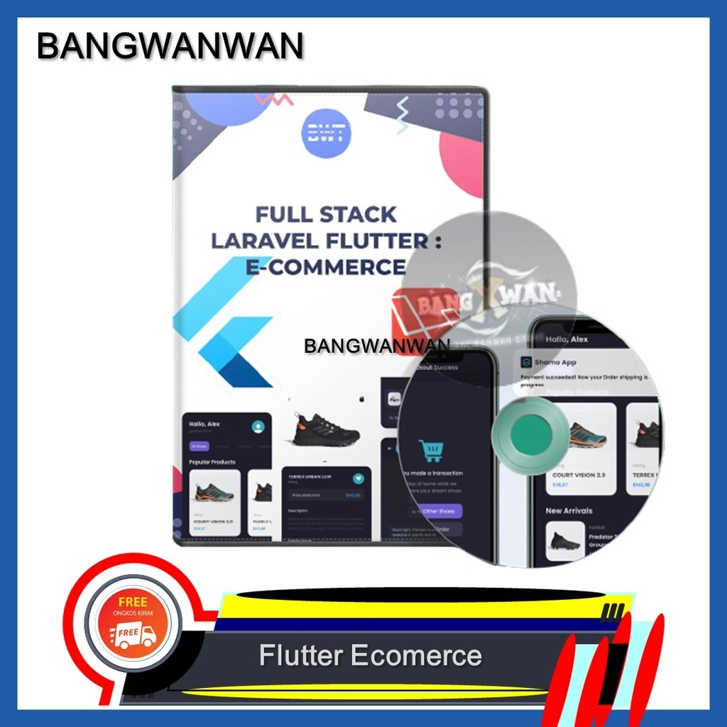 Ecourse Laravel Flutter Ecommerce Fullstack BWT TERMURAH