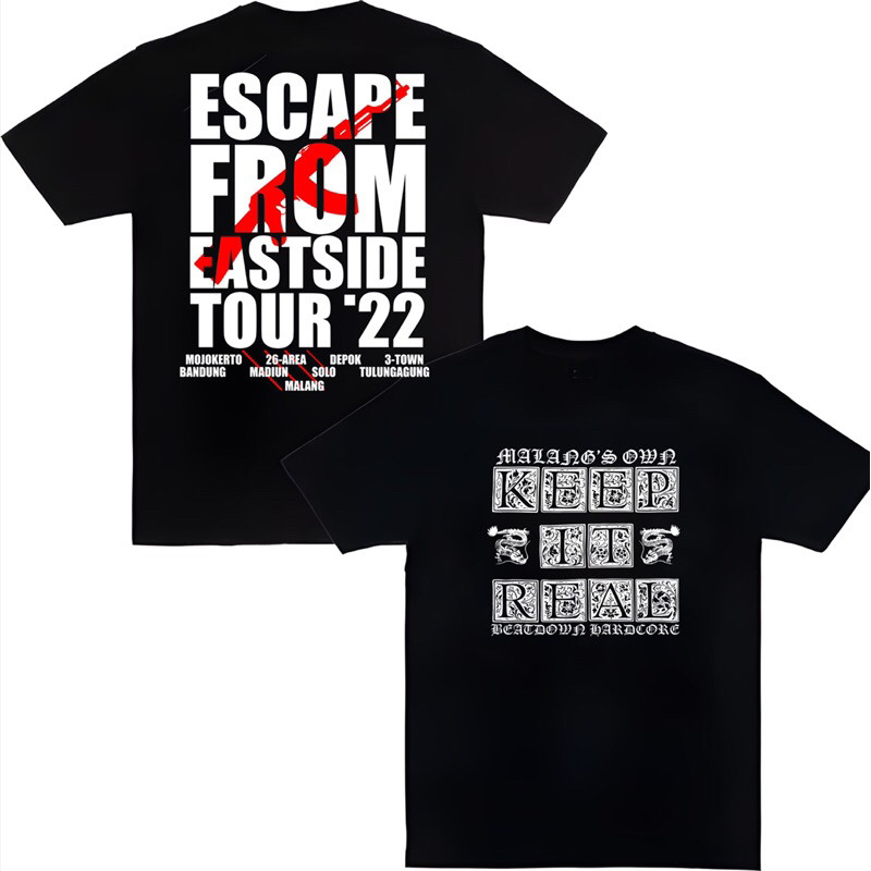 Tshirt Keep It Real - Tour 22 Cotton Combad Real 30s Tebal