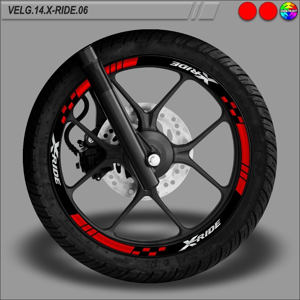 STICKER VARIASI VELG MOTOR SEMUA TYPE RING 14 X-RIDE 06