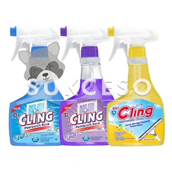 Cling Pembersih Kaca 440ml Spray / Botol Semprot