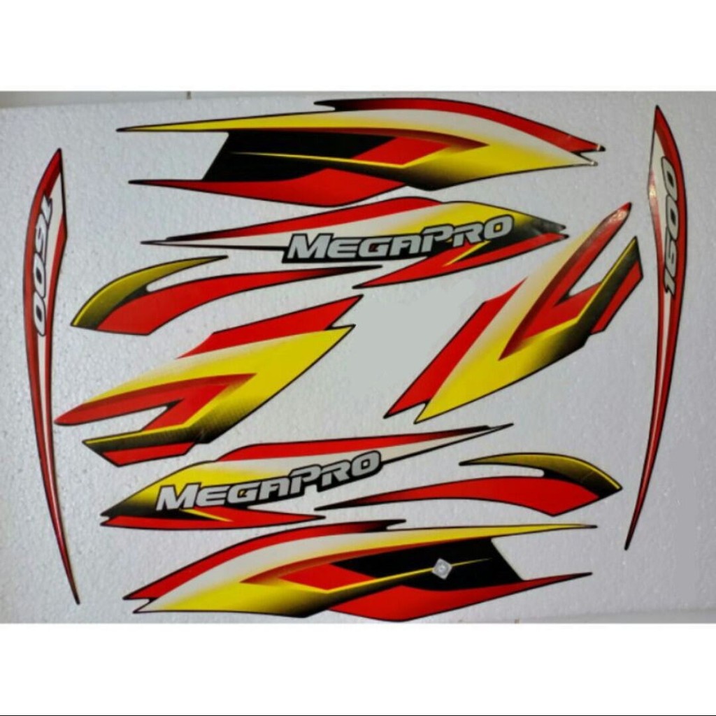 Striping Ori body Honda Megapro 2002 stiker bawaan original bodi honda megapro primus megapro cw
