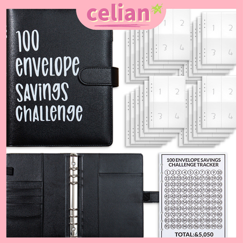 

【Ready】100 Envelope Savings Challenge A5 1 Set/tantangan Menabung Amplop Asved Money Challange