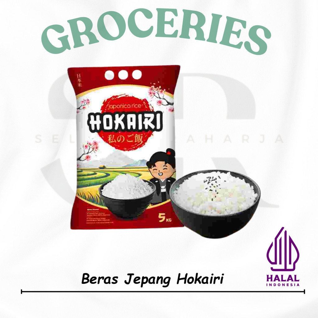

Beras Jepang Hokairi Topi Koki - Japonica Rice Hokairi 5kg
