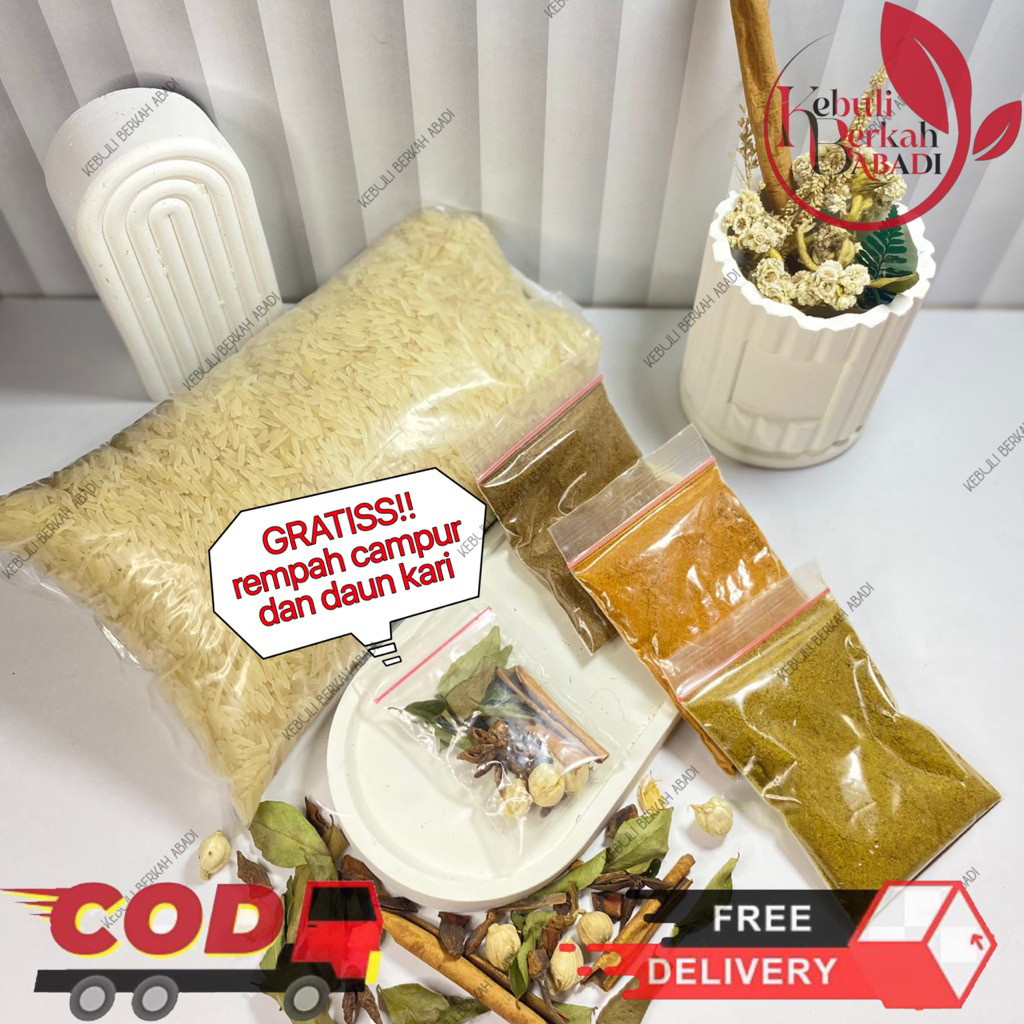 

TERLARIS! beras basmati 1kg + bumbu instan GRATIS Rempah campur kebuli briyani dll hemat praktis bisa utk 8-12 porsi paling murah