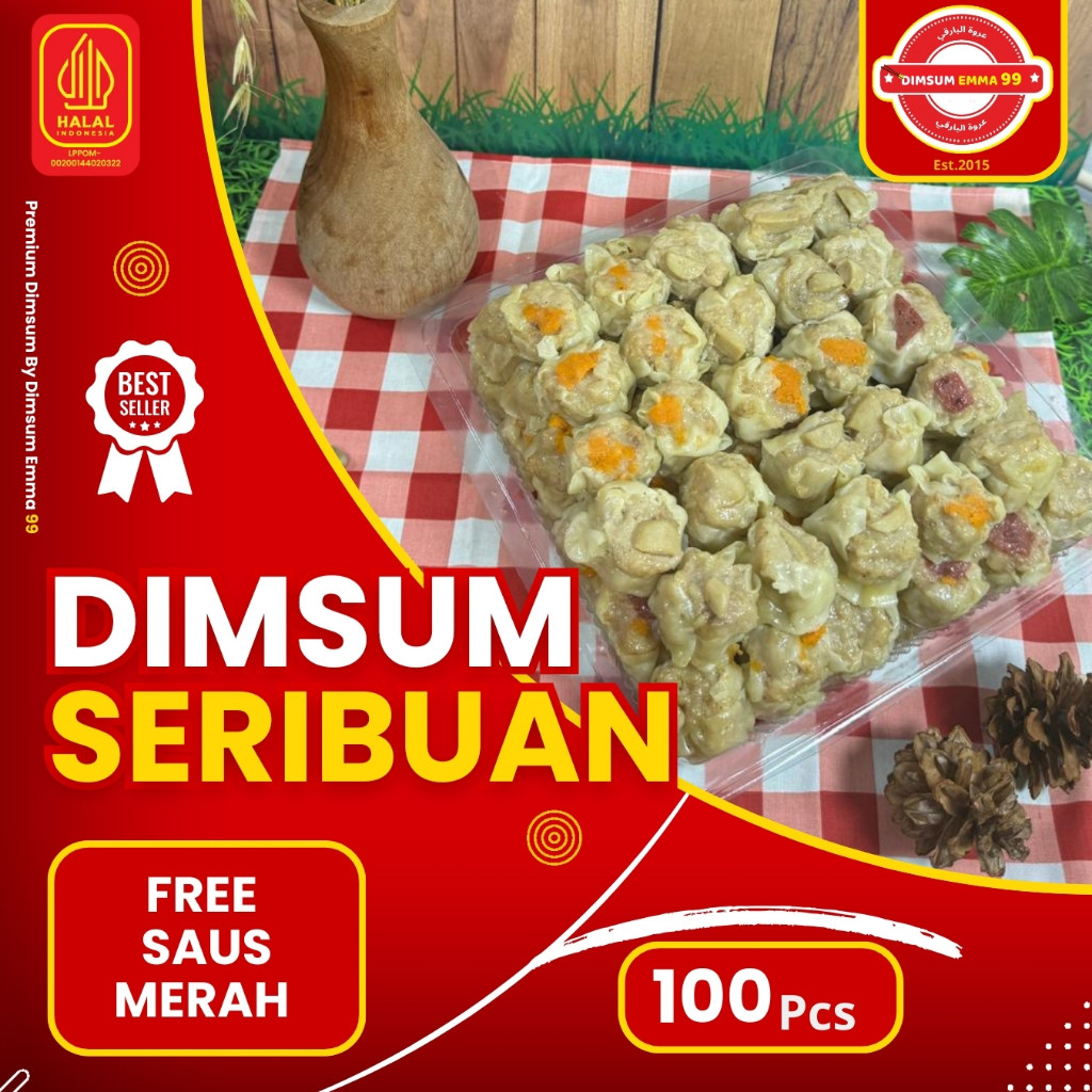 

Grosir!! Dimsum Mini Isi 100 Pcs Gratis Saos Merah Frozen Food Halal & Nikmat