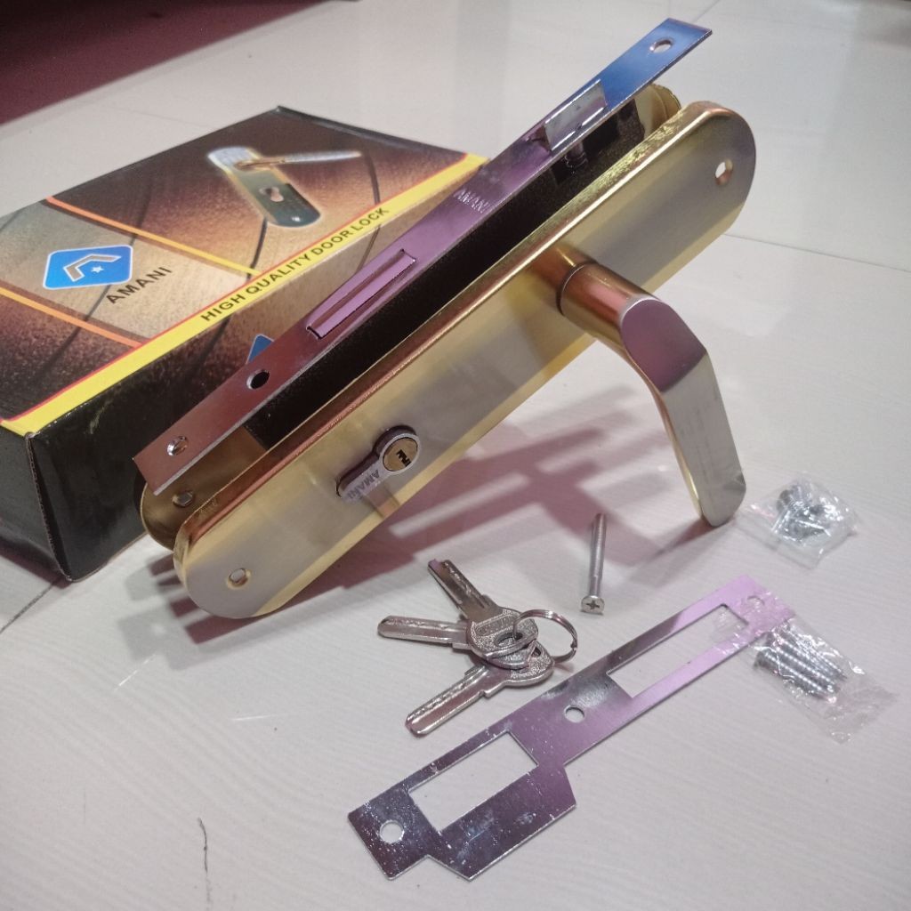 KUNCI PINTU BESAR GP AMANI SLOT PINTU HANDLE PINTU RUMAH KOTAK OVAL