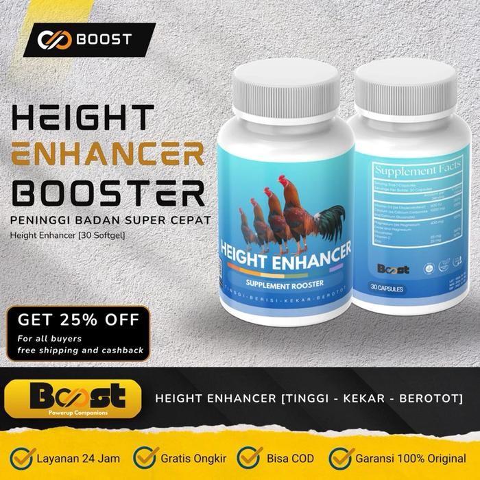 HEIGHT ENHANCER BOOSTER - Peninggi Body Ayam Tinggi Kekar Berotot Nutrisi Calsium Ayam Petarung atau