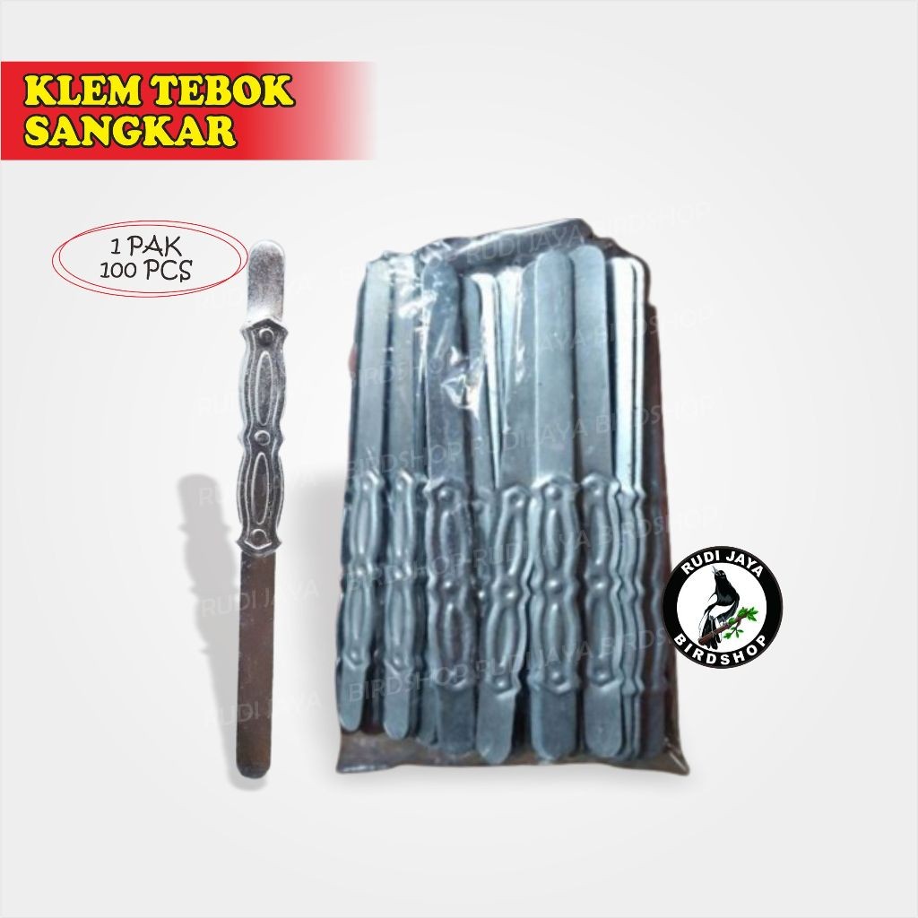 KLEM PLAT BESI UKIR KLEM TEBOK SANGKAR 1 PAK NON MERK PENJEPIT BAWAHAN KANDANG MURAI ANIS LOVEBIRD