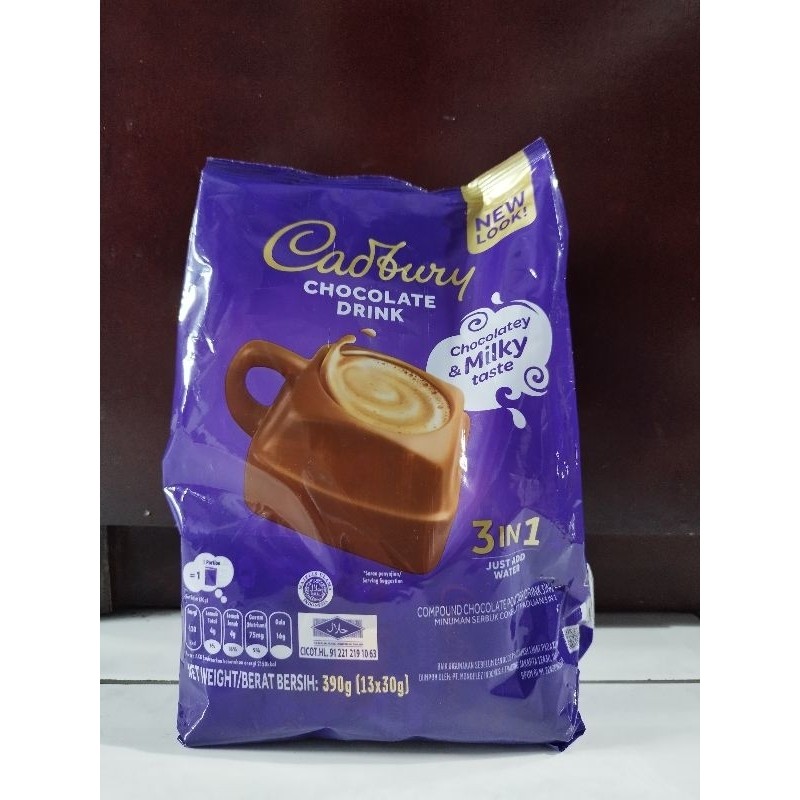 

Cadbury Chocolate Drink 3in1 Original Thailand 13Sachets x 30Gram