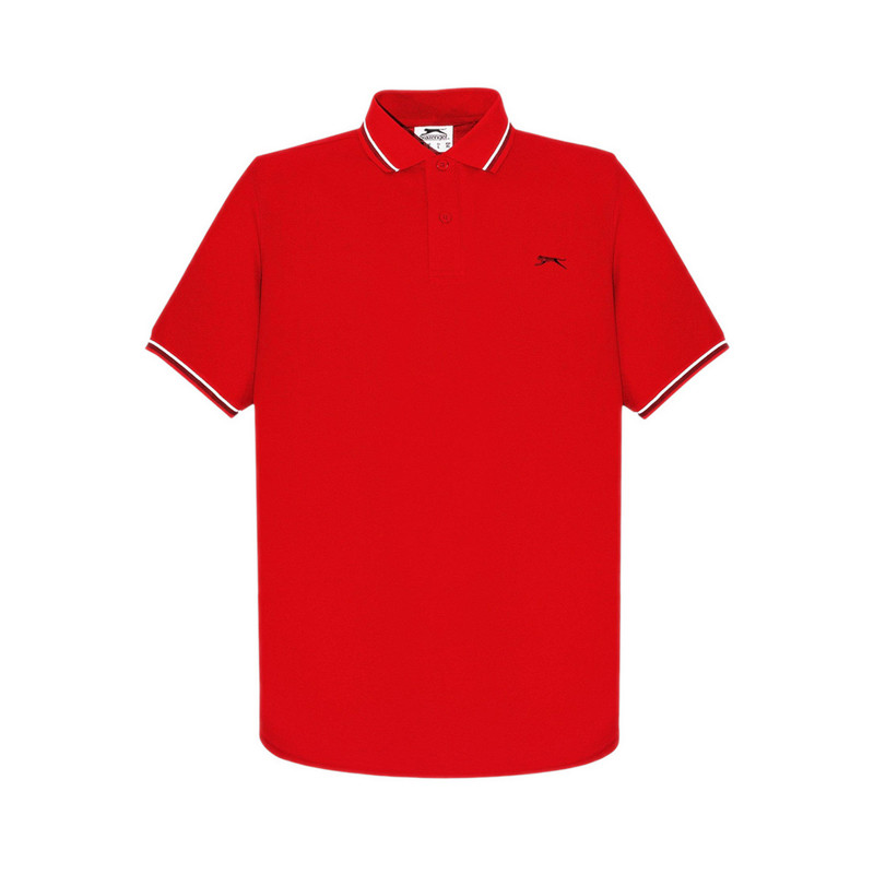 Slazenger Men's Leisure Short Sleeve Polo Shirts - Cherry Red