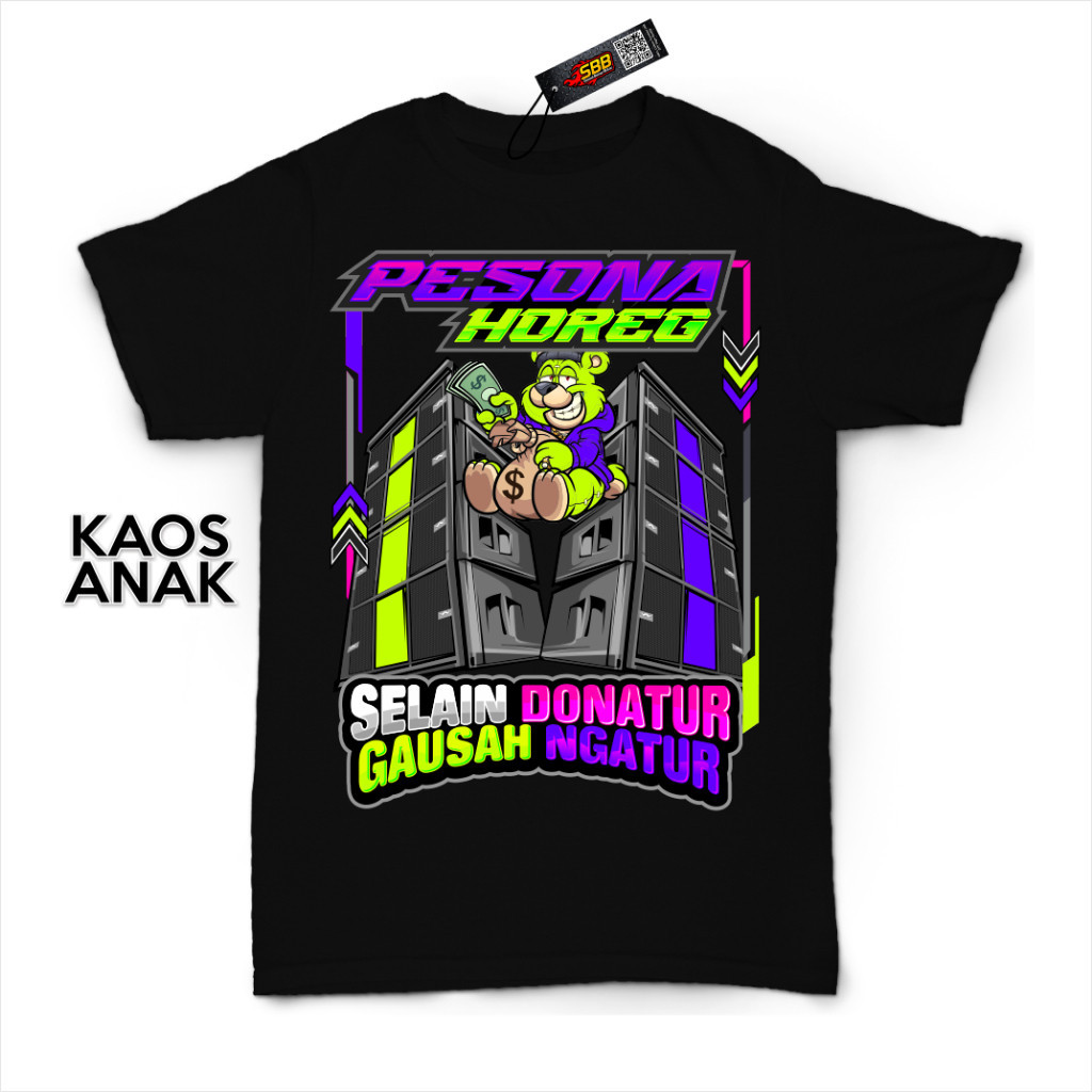 Baju Kaos Anak PESONA HOREG Sound Miniatur Katun Laki Sound Balap Blitar