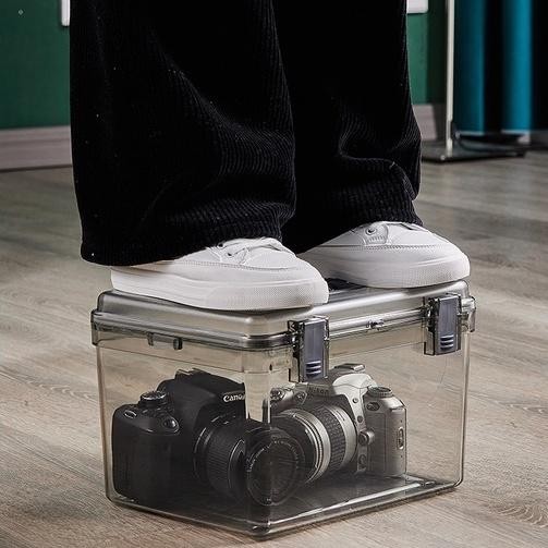 Kotak Tahan Lembab Kamera Digital Dry Box Kamera 3 in 1 Set Free Silica Gel dan higrometer kualitas 