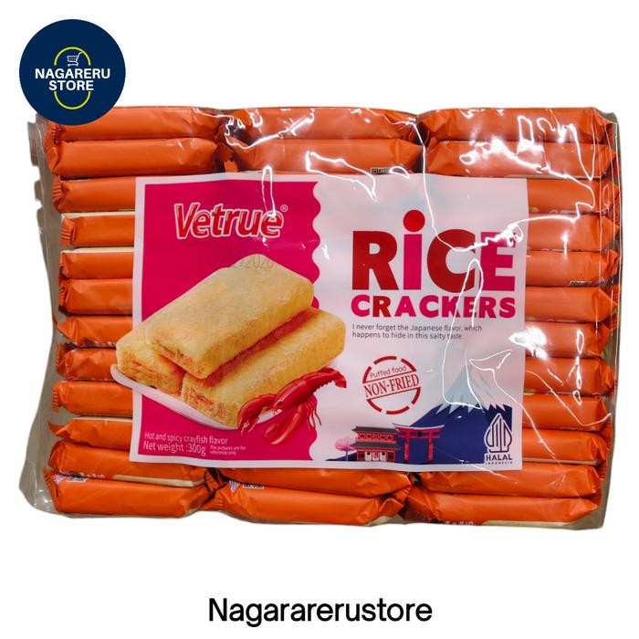 

Vetrue rice crackers japanese rice cakes hot and spicy crayfish flavor 300 gr