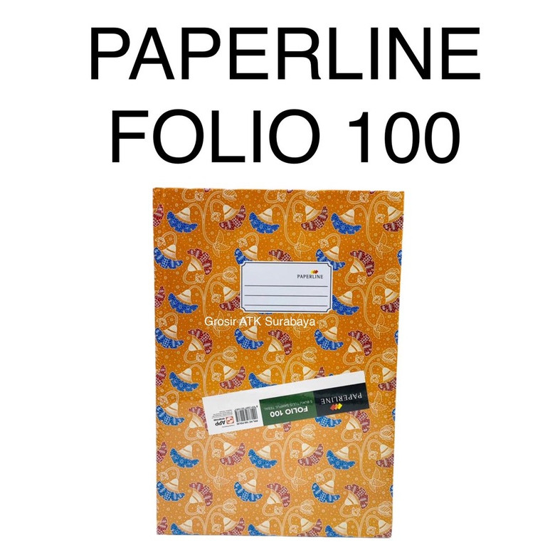 

BUKU PAPERLINE FOLIO 100 / Buku Tulis Hardcover Hard Cover Tebal Paperline PPL Folio 100 Lembar