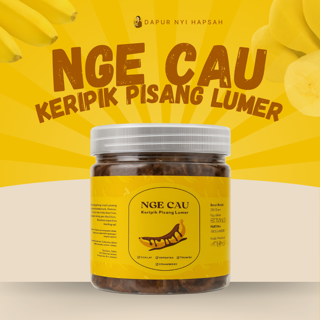 

NGE CAU Keripik Pisang Lumer Premium 600 ML – Camilan Manis Khas Dapur Nyi Hapsah
