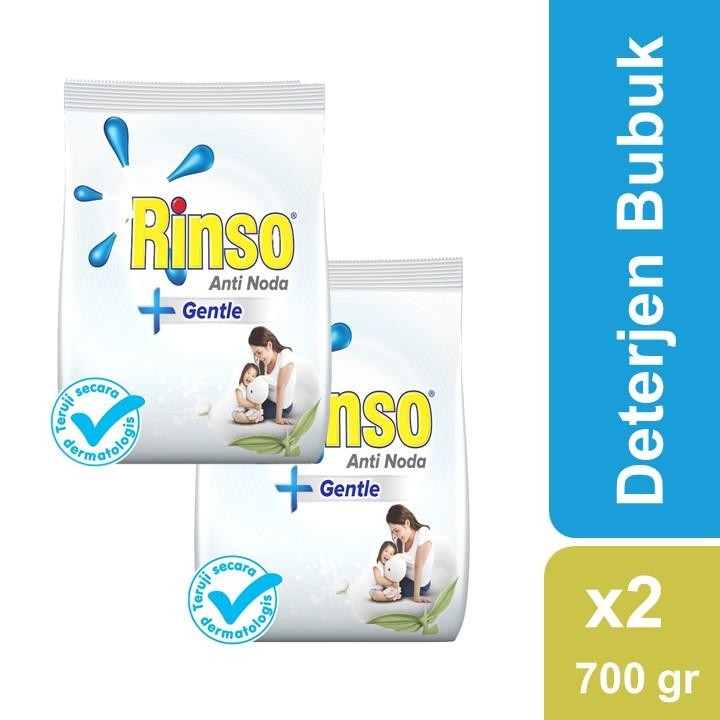 Rinso Gentle Deterjen Bubuk 700 gr - Twin Pack