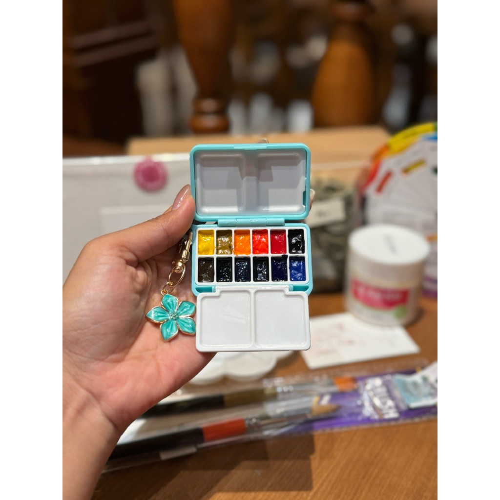 

New Watercolor Travel Kita Mini (Biru Tosca) 2 kuasPremium