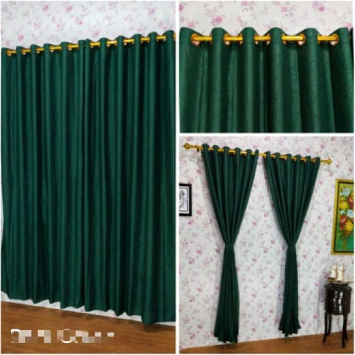 [TERLARIS] gorden pembatas penyekat ruangan masjid Jendela Kain - hijau[TERLARIS ]