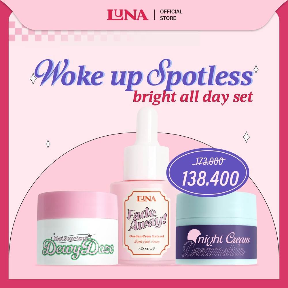 Glow Arbutin Darkspot Set + Moisturizer | Luna Dark Spot Serum (Fadeaway) + Luna Night Cream (Dream 