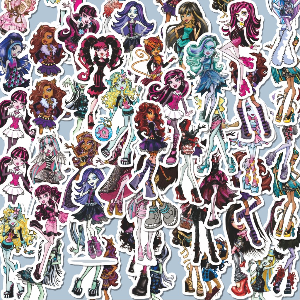 

100PCS Lucu Stiker Monster High Series 2 Stiker Aesthetic Stiker Anti Air Stikers Berperekat Waterproof sticker decal buat Motor Helm Buku Journal Koper Casing HP Laptop Botol Minum Hadiah anak