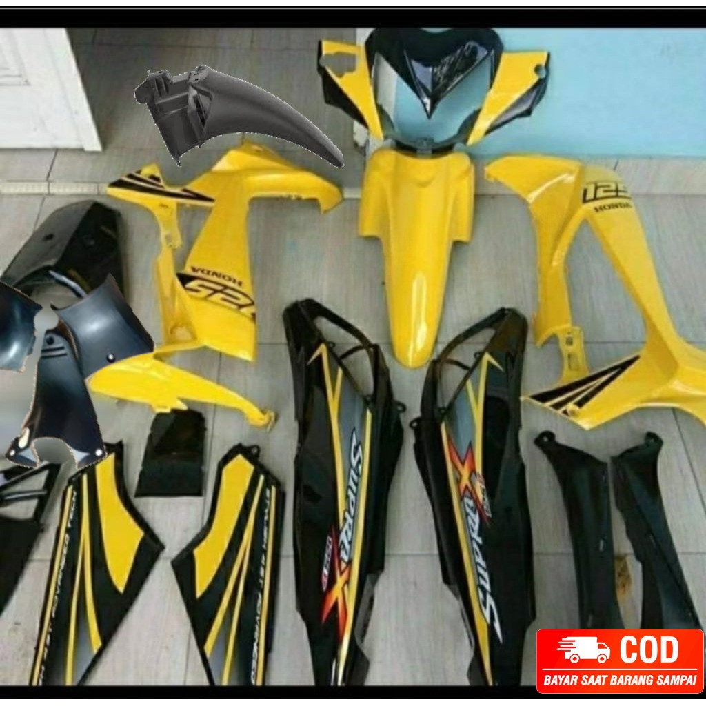 COVER BODY FULL SET BODY BODI SUPRA BATMAN X125 KARBU SUPRA X125 NEW BATMAN HALUS SET KASAR HONDA SU