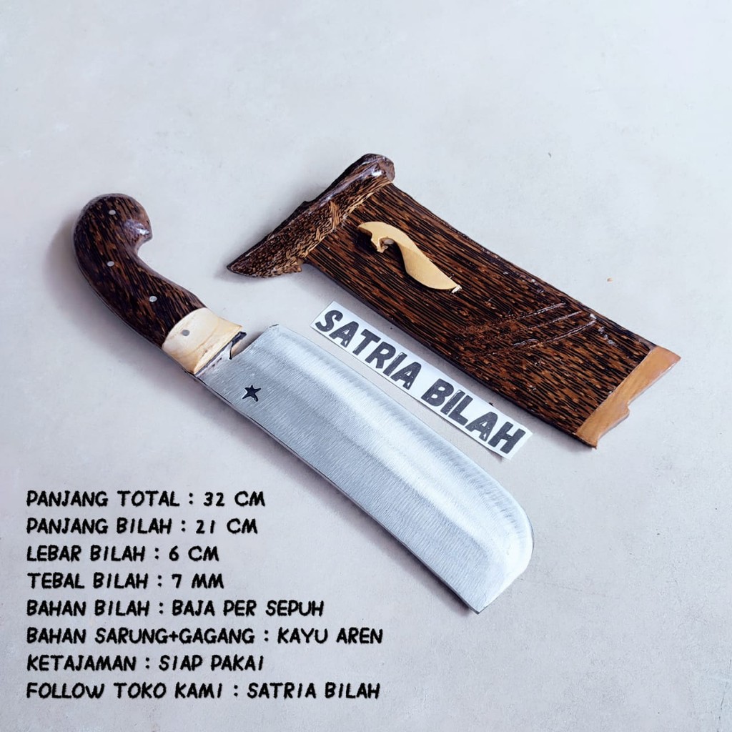 (sukabumiknives) GOLOK DAGING Hamalan aren GOLOK CIBATU ASLI cacah choper daging tulang Hewan fullta