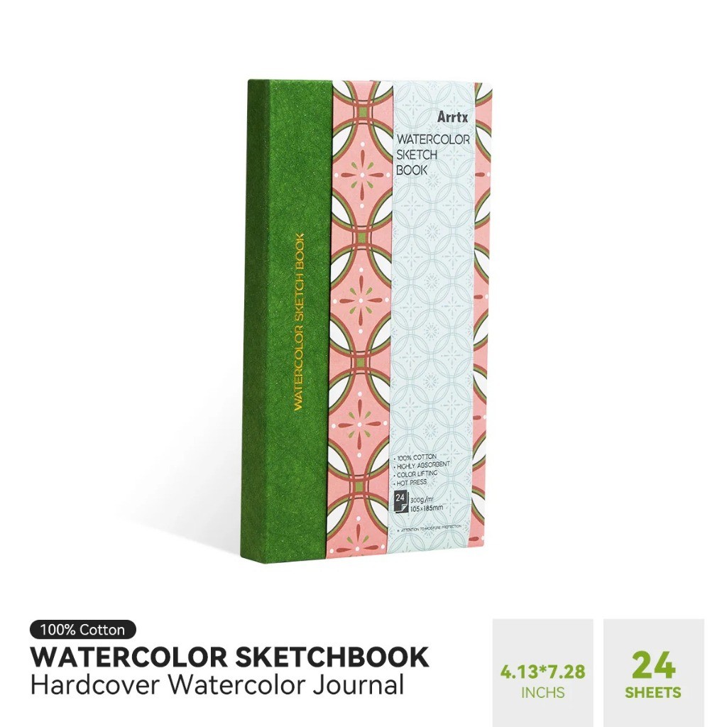 

Arrtx Watercolor Sketchbook 105 x 185mm Journal Notebook AWN-0110224