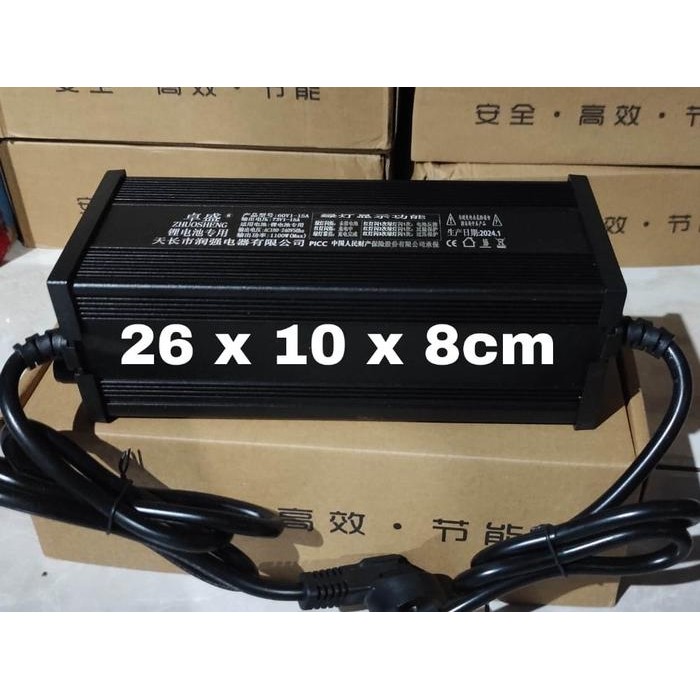 Fast Charger Baterai Lifepo4 72v 23S 15A Adjustable Motor Listrik Polytron Gesit socket M23