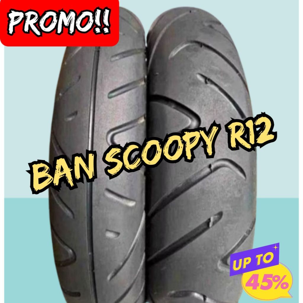 PROMO Ban Seken Scoopy New Ring 12 Donat Depan/Belakang