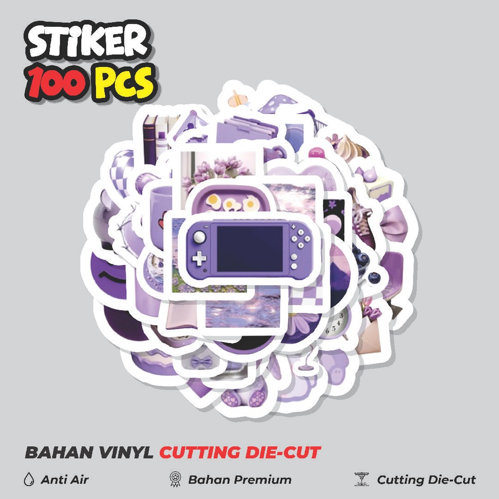 

Terbaru! 50 pcs Stiker Instyle Purple Dekorasi Lucu Kreatif untuk Notebook, Skateboard, HP