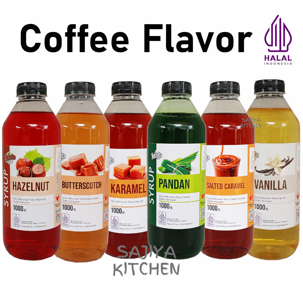 

NABATA Flavor Sirup Premium – Perisa Tambahan Campuran Minuman Hazelnut, Caramel, Coffee Flavour