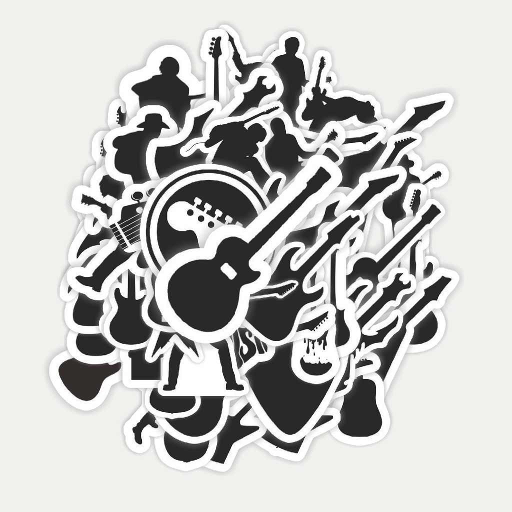 

Sticker Pack Stiker People and Guitar Silhouette [Orang dan Siluet Gitar] | Sticker TUMBLR | Stiker LAPTOP KOPER HELM