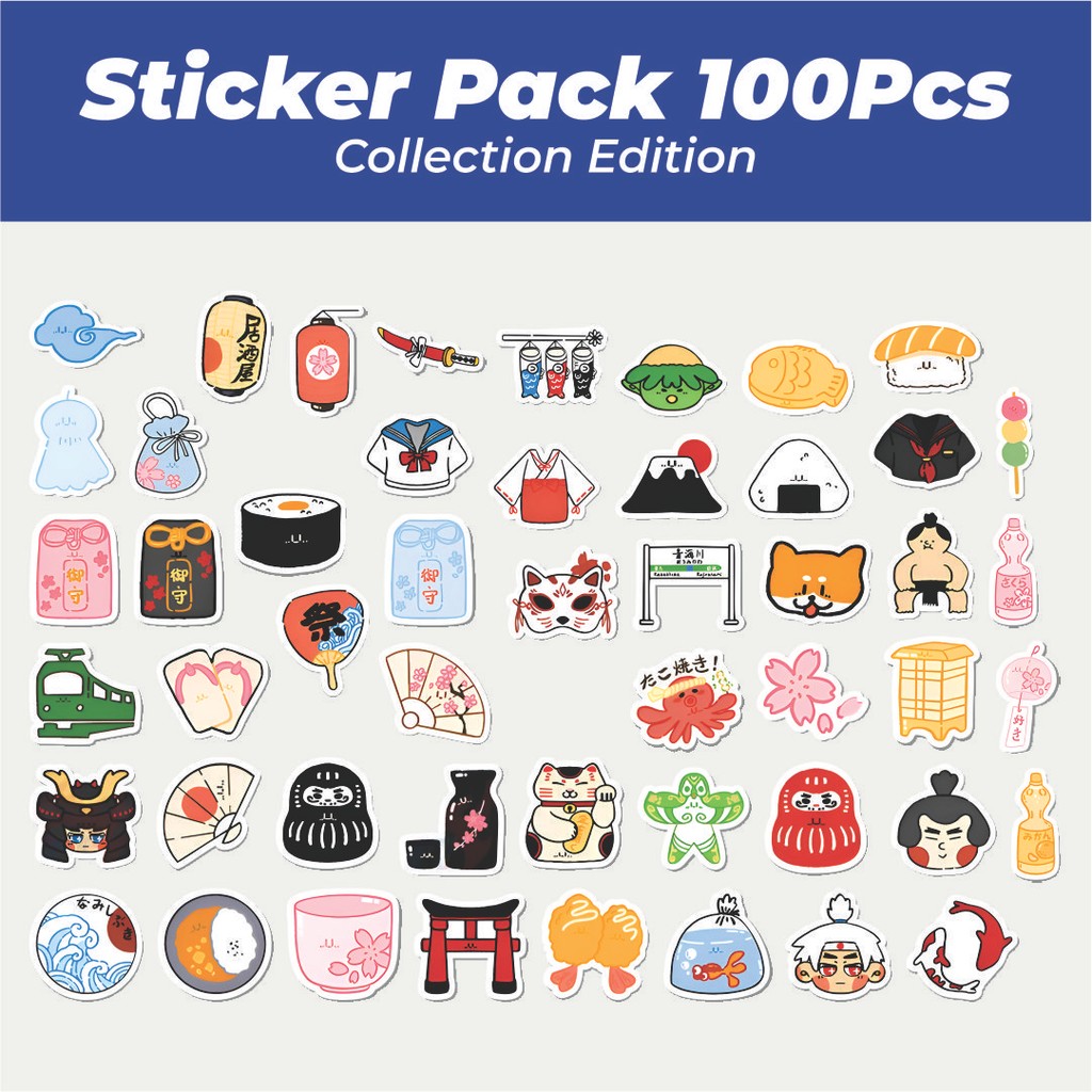 

Hot Stiker Japanese Customs and Culture Art Lucu Anti Air Stikers Berperekat Waterproof Sticker Decal Buat Motor Helm Buku Journal Koper Casing HP Laptop Botol Minum