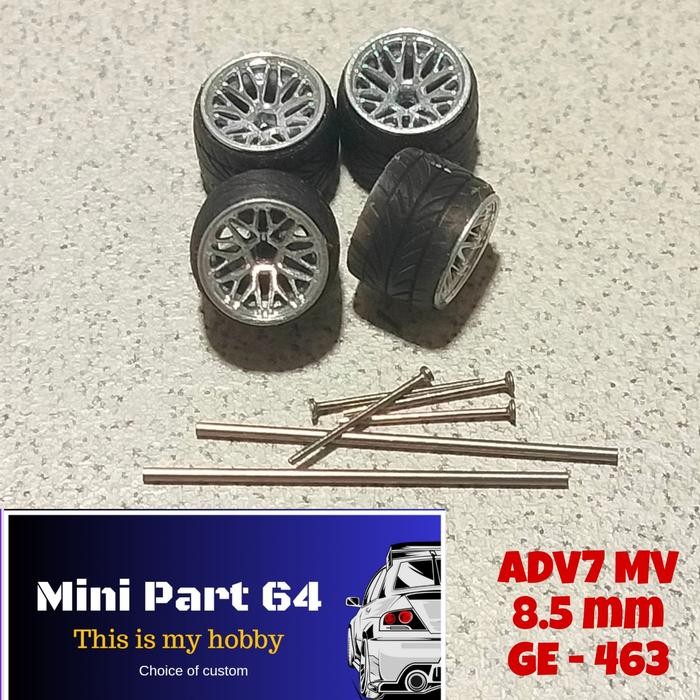 Diorama Diecast Ban 8.5mm GE-463 Miniatur Skala 64