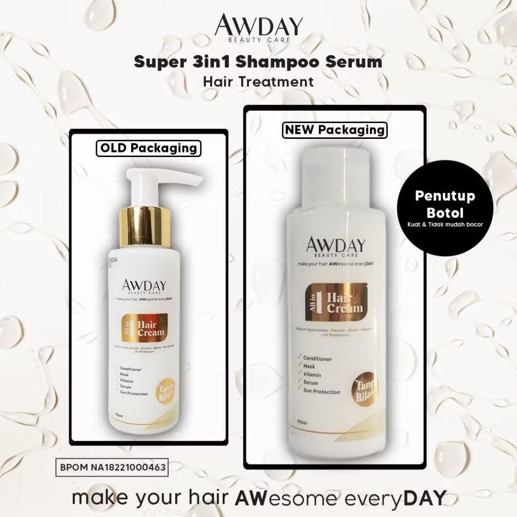 Jauhare_Store CONDITIONER / HAIRCREAM AWDAY ALL IN ONE TANPA BILAS Awday Beauty Care