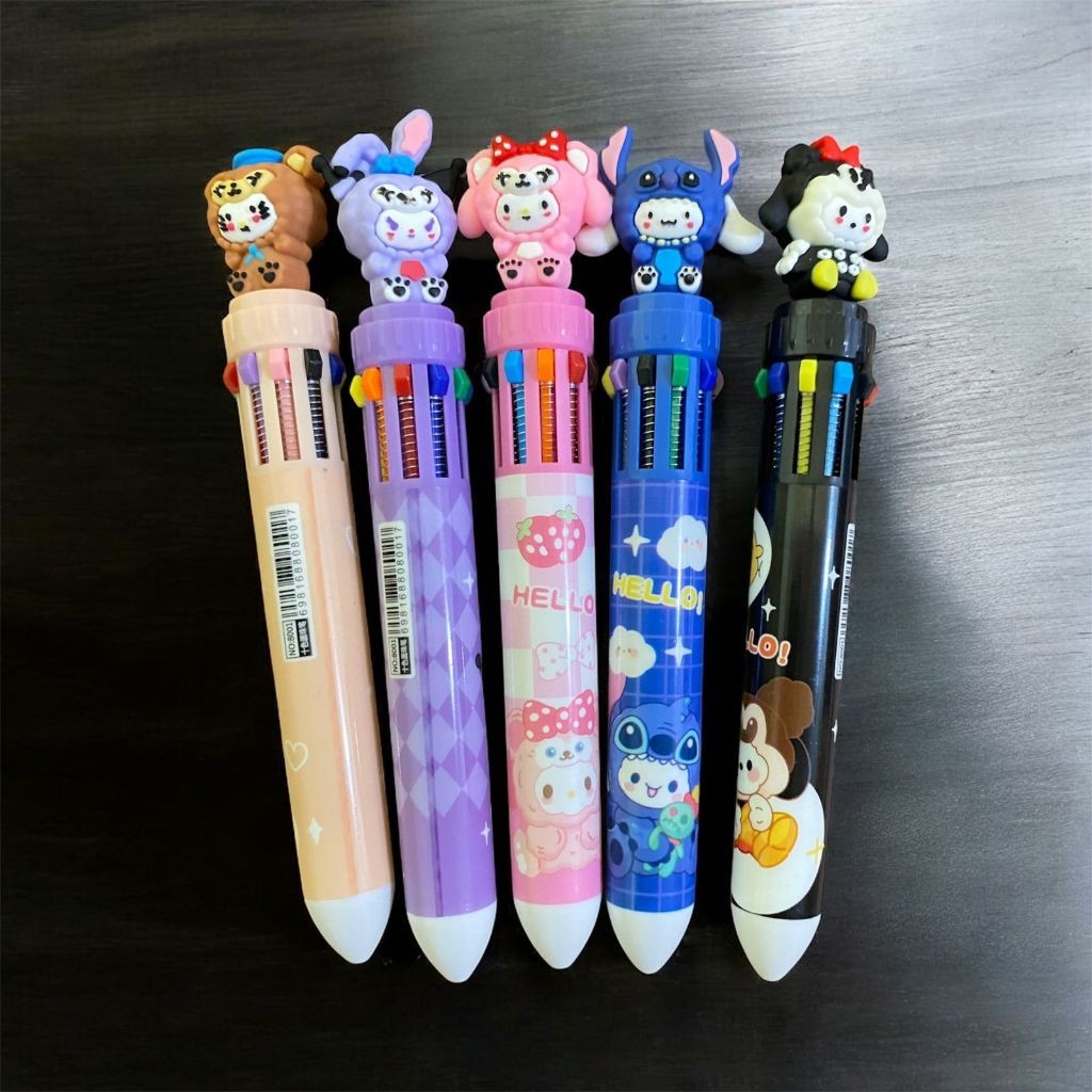 

( AJ )Pena Sanrio 10 Warna Pulpen Mekanik Banyak Warna