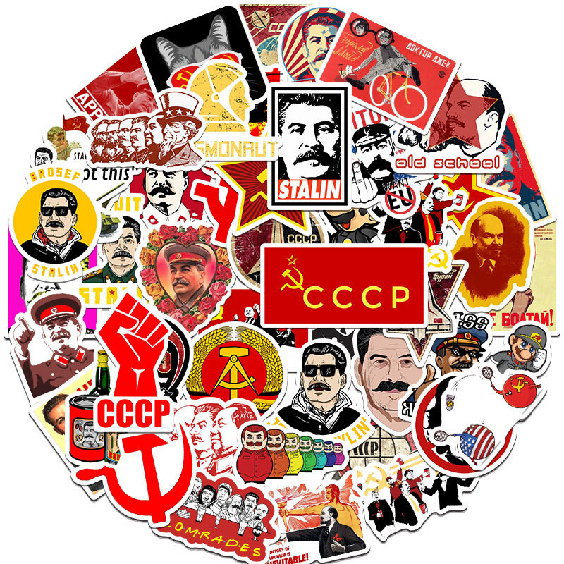 

50Pcs Soviet Union CCCP Socialism Joseph Stalin Stickers for Water Bottle Cup Laptop Guitar Car Motorcycle Bike Skateboard