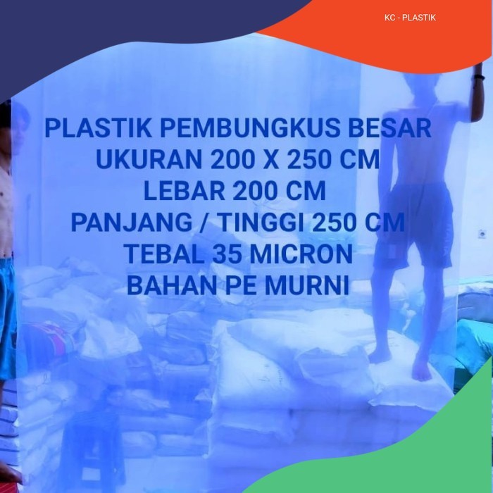 Plastik PE Pembungkus Kasur Besar 200 x 250 Cm , Plastik PE Bening 200