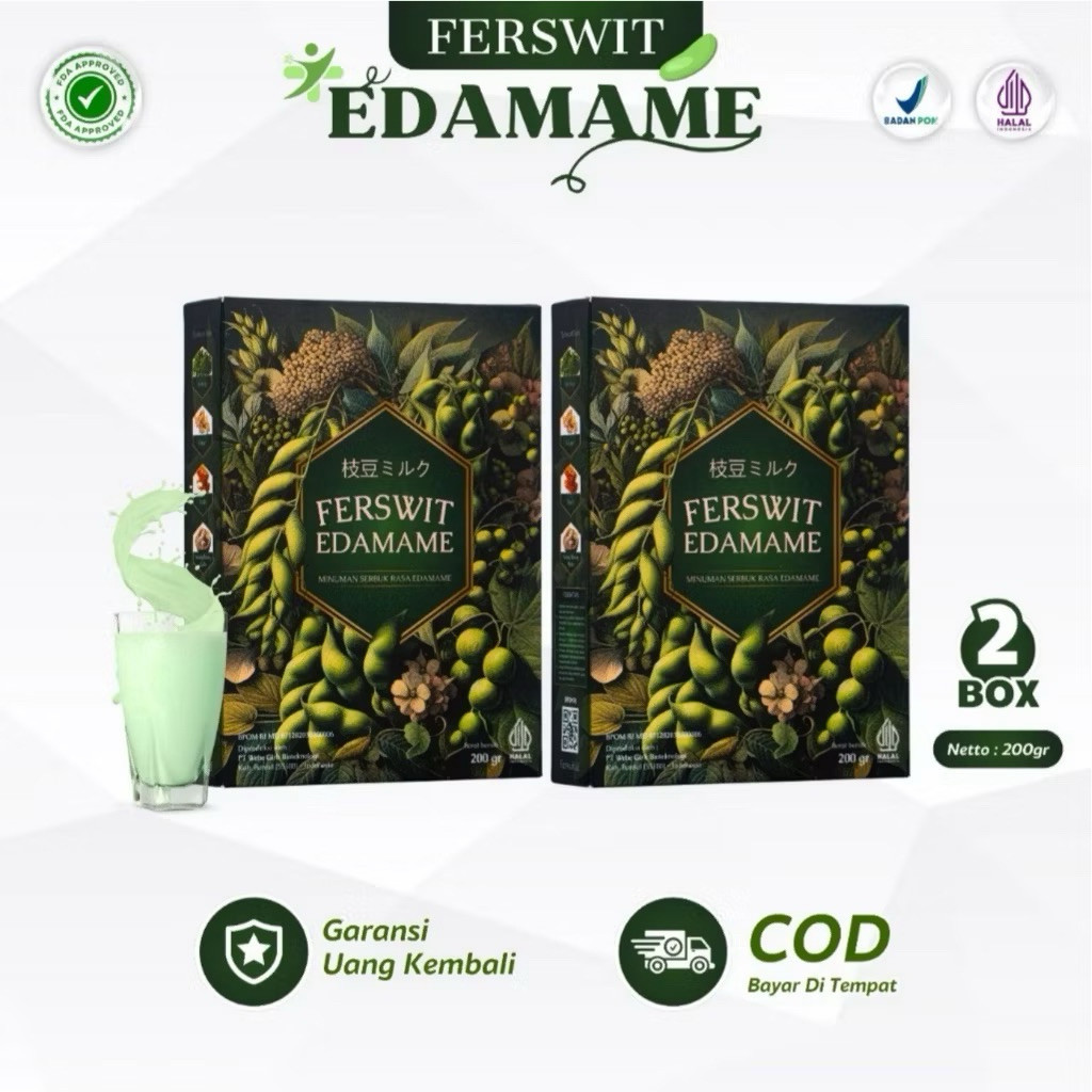 

Paket 2 Box Ferswit Susu Bubuk Edamame Jepang Murni Untuk Masalah Tulang & Nyeri Sendi, Asam Urat, Kolestrol, 100% Original