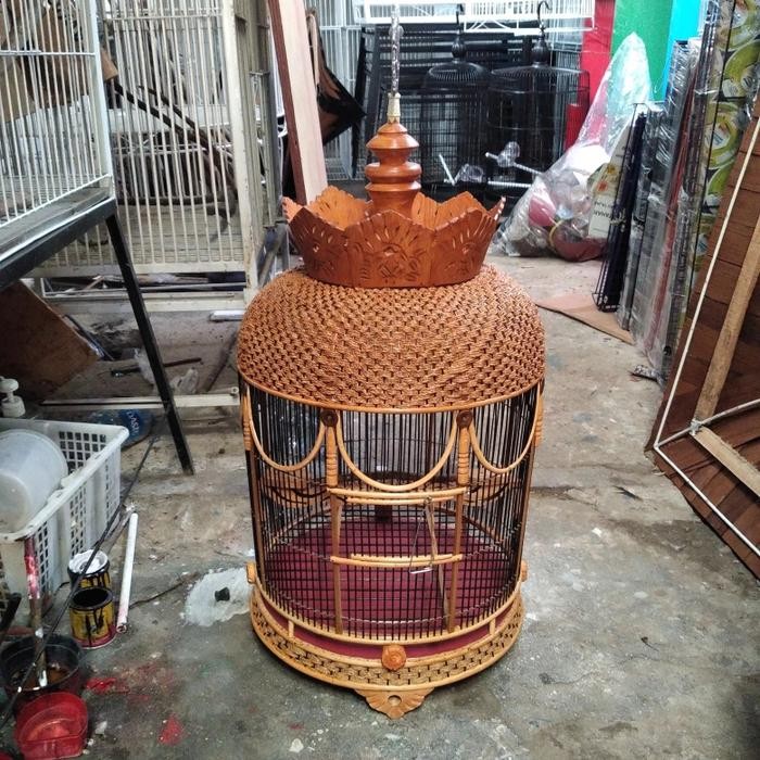 Sangkar burung perkutut anyaman Rotan. purniture