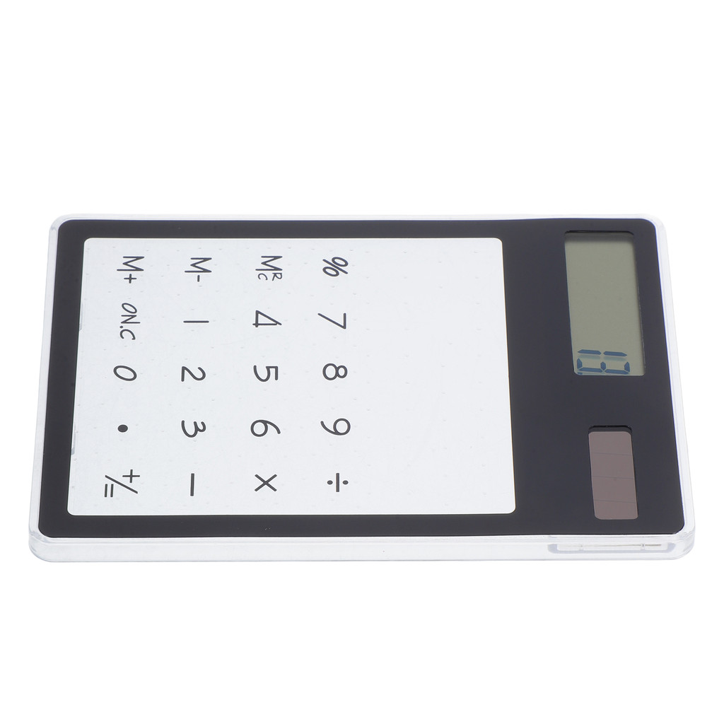 

Solar Calculator 8 Transparent Touch Panel Portable Ultra Thin Scientific Office Use Free Lightweight