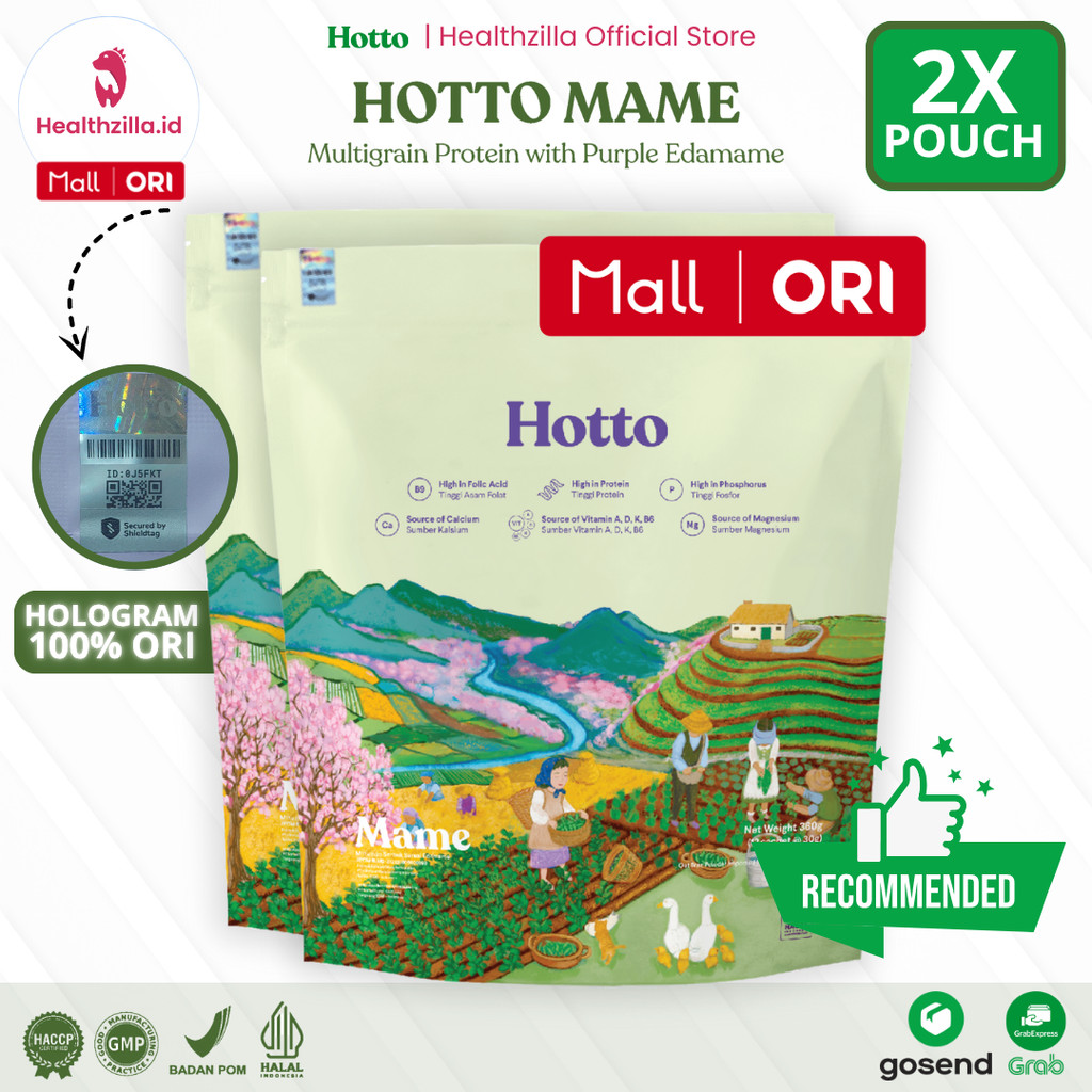 

[FLASH SALE] NEW Hotto Mame! Hotto Official Jakbar 2Pouch Protein Multigrain with EDAMAME BPOM&HALAL