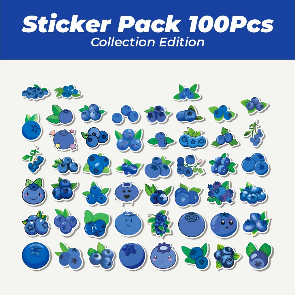 

Hot Stiker Cute Blueberry Lucu Anti Air Stikers Berperekat Waterproof Sticker Decal Buat Motor Helm Buku Journal Koper Casing HP Laptop Botol Minum