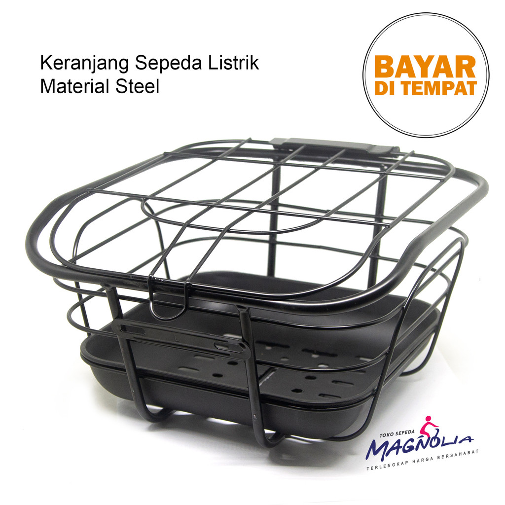 Keranjang Sepeda Listrik Selis Moped Steel