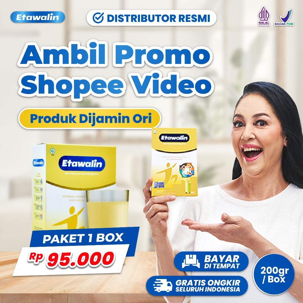 

Etawalin 100% Original Susu Kambing Etawa Untuk Asam Urat Dan Nyeri Sendi 1 Box