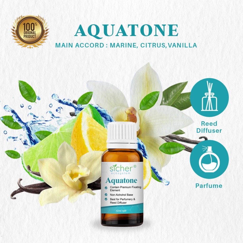 Sicher Fixative Aquatone (Penguat/Super Fixative/Pengawet/Booster Aroma/Pengikat Fragrance) terlaris