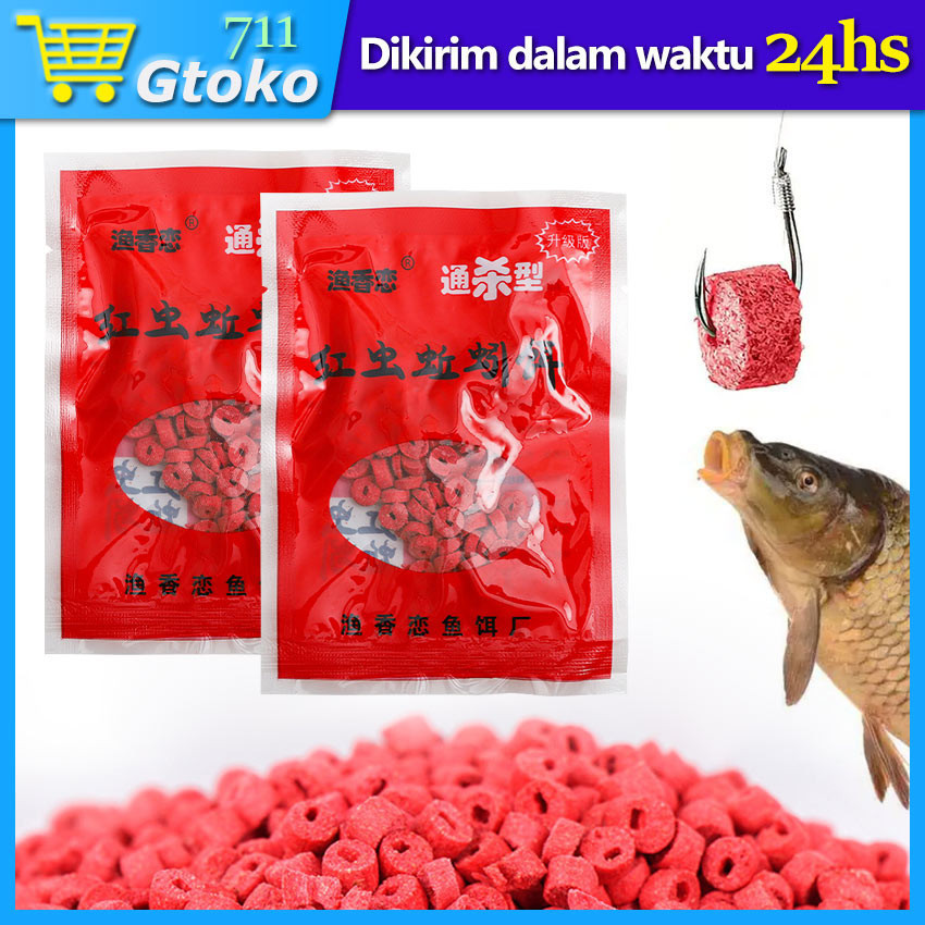 Cacing Darah Umpan Mancing Ikan Aroma Menarik Mangsa Ikan Pelet Umpan Pancing Merah Untuk Semua Ikan